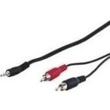 Goobay Audio-adapterkabel AUX, 3,5 mm jack naar stereo RCA-stekker, CU