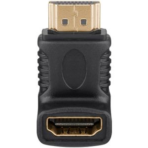 HDMI Adapter - Haaks - Verguld - 270 Graden - Zwart