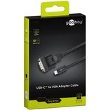 Goobay USB-C/VGA Monitor Kabel - USB-C (m) naar VGA (15-pin)(m) - 1.8 meter - Zwart