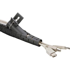 Goobay - 51924 - Protector de Cable (Schwarz, 2,5 m, 20 mm)