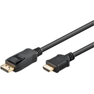 DisplayPort naar HDMI kabel - DP 1.2 / HDMI 1.4 (4K 30Hz) / zwart - 1 meter