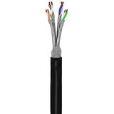 S/FTP CAT7 10 Gigabit Netwerkkabel - CU - 23AWG - Stug - Outdoor - 305 meter - Zwart
