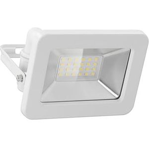 Goobay 53871 LED-schijnwerper met 20 W, LED-spot met 20 W, neutraal wit licht, 4000 K, 1700 lumen, stralingshoek 100 graden, beschermingsklasse IP65, wit