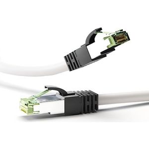 RJ45 (CAT 6A, 500 MHz) Patchkabel mit CAT 8.1 S FTP Rohkabel, wei&#223;