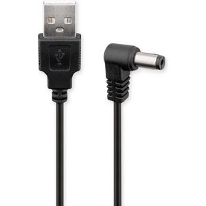 USB naar Haakse DC Kabel - 5.5 x 2.1mm - 1,5 Meter