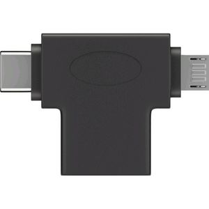 Goobay USB 3.0 SuperSpeed Micro-B T-Adapter - Zwart
