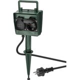 Buitenstopcontact - 4 voudig - IP44 - Incl. 2 meter snoer - Tuincontactdoos - Stekkerdoos buiten