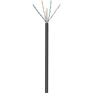 UTP CAT6 Gigabit Netwerkkabel - CCA - 23AWG - Stug - 100 meter - Zwart