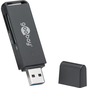 Goobay - USB 3.0 - Geheugenkaartlezer - Zwart - Ondersteunt microSD, SD, SDHC, SDXC