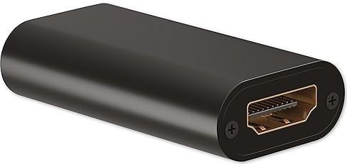 goobay 58491 HDMI Signalverstärker/Repeater 4K @30Hz - zum Verlängern Einer HDMI Verbindung auf bis zu 40m / Flaches Robustes Gehäuse aus Aluminium/Schwarz