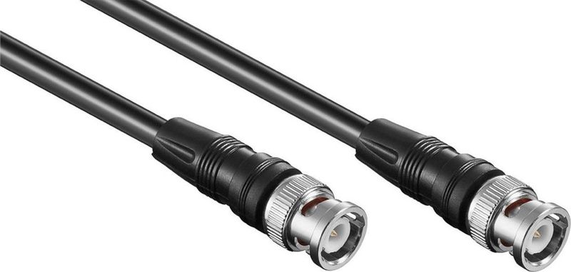BNC - BNC Kabel - RG58 - Zwart - 50 Ohm - 0,25 Meter