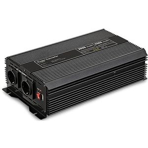 Goobay Spanningstransformator 24V naar 230V 2000W / 4000W met 2x AC stopcontacten en 1x USB (2100mA) zwart 58895