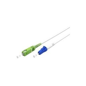 Goobay - Glasfaserkabel (ftth), Singlemode (OS2) White, (Simplex), 5 m, sc-apc (8°) Stecker lc-upc Stecker, halogenfreier Kabelmantel (lszh),
