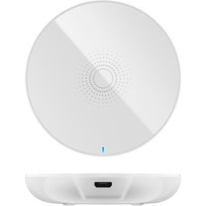Goobay - Wireless Charger rund - Ladestation - flache Ausführung - Induktionstechnik - Drahtloses Ladegerät rund - 7W - 5V - 2000mA - weiß
