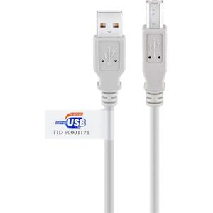goobay Kabel USB USB-A - USB-B 3 m grijs (JAB-853300)