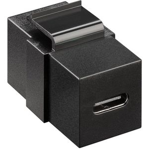 USB-C - Keystone Module - Zwart - USB3.2 10 Gbps