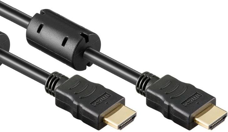 Goobay - High-Speed-HDMI™-Kabel mit Ethernet, Ferrite, 4K/60Hz. Kabellänge 1.5 m