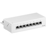 CAT - Gigabit Desktop Patch Panel - 1U - 8 Poorten - Afgeschermd - Wit