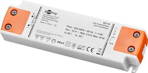 Transformator - Platte 12V - Geschikt voor LED-lampen - 30 Watt Max