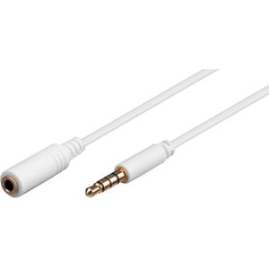 Goobay 62361 AUX verlengkabel - audiokabel - aansluitkabel - jackkabel - jack 3,5 mm stekker (4-pins, stereo) > bus 3,5 mm stekker (4-pins, stereo)
