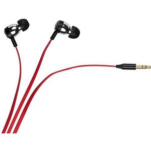 Goobay 62524 in-ear hoofdtelefoon met platte kabel, 1,2 m