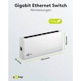 Goobay 8-Port Gigabit Switch - Wit