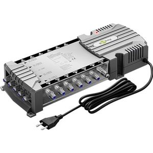 goobay 64875 - Sat multischakelaar 5/12 / multischakelaar 12 deelnemers maakt individueel ontvangstsignaal / 5 ingangen - 12 uitgangen/terrestrische ontvangst mogelijk / 4K, 8K UHD/DAB+