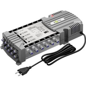 Goobay - Satelliet Multischakelaar - 9 Ingangen - 12 Uitgangen - Geschikt voor Quattro-LNB en Quad-LNB