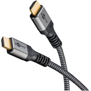 GOOBAY HDMI Kabel Plus High Speed 4K schwarz/silber, 2 m