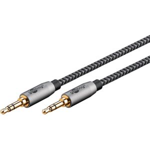 goobay 65275 3,5 mm audio AUX-kabel 3 m/jack kabel voor hoofdtelefoon, autoradio, pc, tablet, luidsprekerkabel/vergulde verbinding