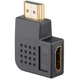 HDMI-Winkeladapter 90° horizontal, 8K @ 60 Hz, vergoldet