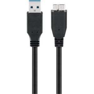 Goobay - USB 3.0 SuperSpeed - USB Kabel - Zwart - 1,8 m, 5 Gbps Gegevenssnelheid