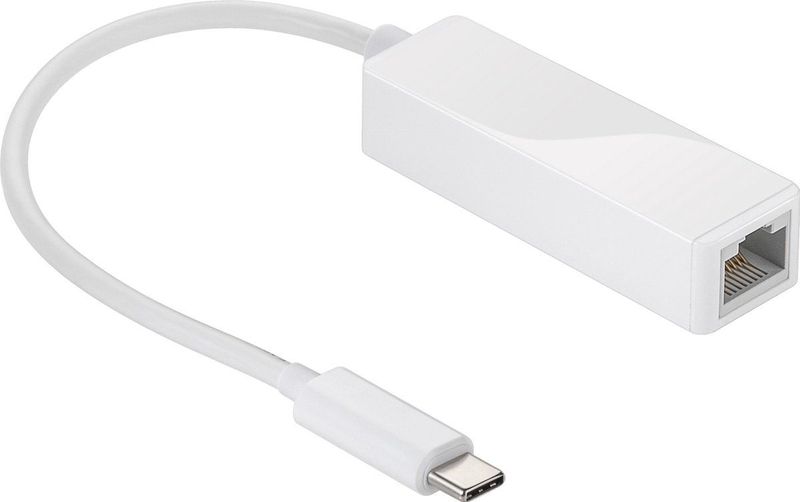 Goobay - Netwerkadapter - USB C naar RJ45 - Wit - USB 3.1, Max. 5 Gbps