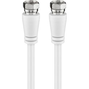 Goobay 66620 coax-kabel 1 meter F-type Wit