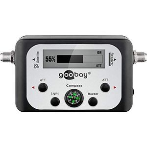 Goobay Digitale satelliet Finder LCD-scherm met kompas en geluid incl. F-aansluitkabel
