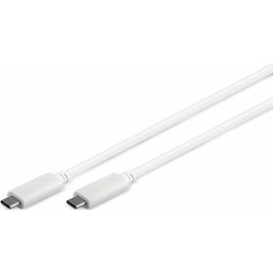 USB-C naar USB-C kabel - USB3.0 - tot 20V/3A / wit - 1 meter