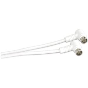 F-quick (m) - F-quick (m) coaxkabel / haaks - wit - 2,5 meter