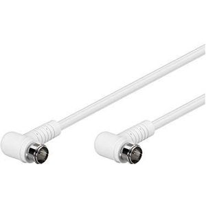 SAT Antennenkabel weiß, 3,50 m (100% geschirmt) 90? gewinkelt F Quick