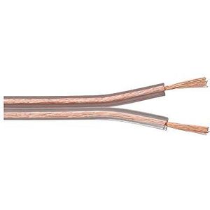 Luidspreker kabel (CCA) - 2x 2,50mm² / transparant - 25 meter