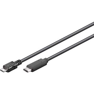 USB-C naar USB Micro B Kabel - 1m - Zwart