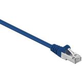 Cat 5e Patchkabel, sf/utp, blau, Kupferkaschierter Aluminiumleiter (cca). Kabellänge 1 m