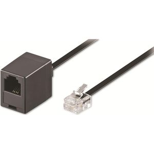 RJ12-Verlängerungskabel - 10 Meter - Zwart - Goobay