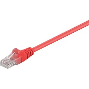 Goobay - cat 5e Patchkabel, u/utp, rot, Kupferkaschierter Aluminiumleiter (cca). Kabellänge 1 m