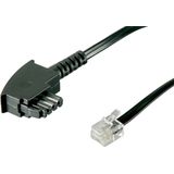 Wentronic - Telefonkabel 10m tae-f RJ11 Steck sw 4p 68537