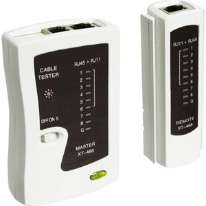 Goobay LAN kabeltester voor netwerkkabels - RJ45, RJ12 en RJ11