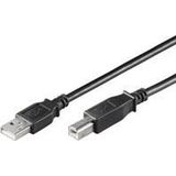 Kabel - USB-A naar USB-B - Zwart - Standaard - USB2.0