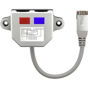 Goobay LAN-kabelverdeler (netwerkverdubbelaar - Y-adapter - 2x CAT 5 Ethernet-bedrading: 1x 8-pins N