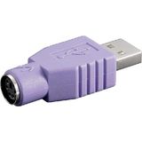 Goobay - USB Typ-A naar PS/2 Adapter - Paars - Compact Ontwerp