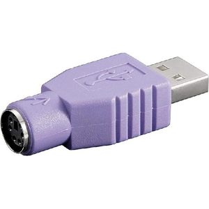 Goobay - USB Typ-A naar PS/2 Adapter - Paars - Compact Ontwerp