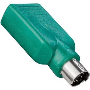 Goobay - USB-A Adapter - Groen - Betrouwbare Verbinding USB-A naar PS/2